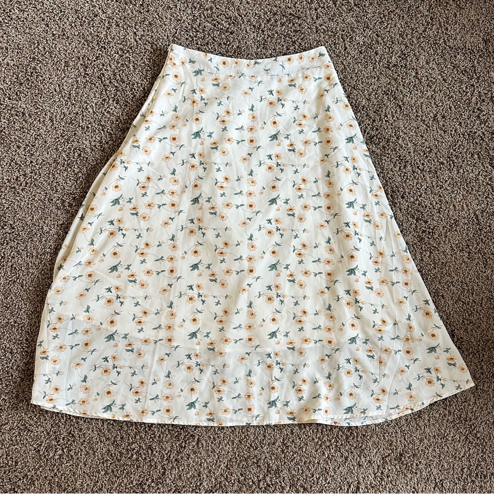 Yellow Floral Skirt